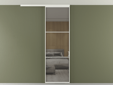 Перегородка Formato вдоль стены на потолок 1 створка