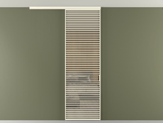 Перегородка Формато вдоль стены на потолок 1 створка