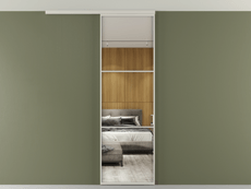 Перегородка Formato вдоль стены на потолок 1 створка