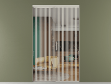 Перегородка Formato внутри проёма 2 створки