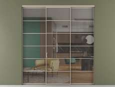 Перегородка Formato внутри проёма 3 створки