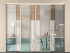 Перегородка Mosaic внутри проёма четырёхстворчатая