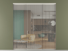 Перегородка Formato внутри проёма 3 створки