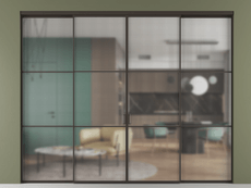 Перегородка Formato внутри проёма 4 створки