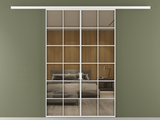 Перегородка Formato вдоль стены 2 створки