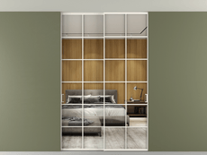 Перегородка Formato внутри проёма скрытое крепление в потолок 2 створки