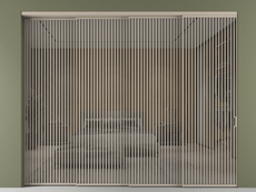 Перегородка Formato внутри проёма 4 створки с синхронным механизмом