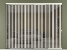 Перегородка Formato внутри проёма 4 створки с синхронным механизмом