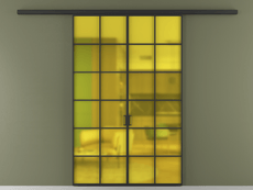 Перегородка Формато вдоль стены 2 створки