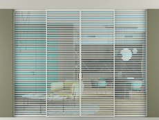 Перегородка Формато внутри проёма скрытое крепление в потолок 4 створки