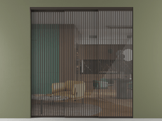 Перегородка Формато внутри проёма 3 створки с синхронным механизмом