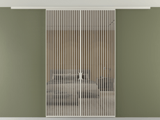 Перегородка Формато вдоль стены на потолок 2 створки