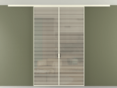 Перегородка Formato вдоль стены на потолок 2 створки