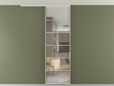 Перегородка Formato вдоль стены на потолок 1 створка