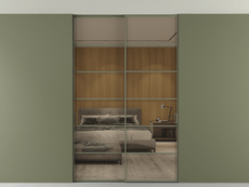 Перегородка Formato внутри проёма скрытое крепление в потолок 2 створки