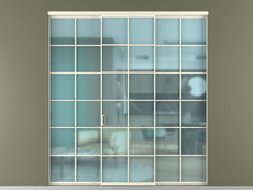 Перегородка Formato внутри проёма 3 створки