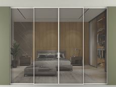 Перегородка Formato внутри проёма скрытое крепление в потолок 4 створки