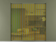 Перегородка Formato внутри проёма 3 створки