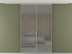 Перегородка Formato вдоль стены на потолок 2 створки