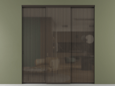 Перегородка Formato внутри проёма 3 створки