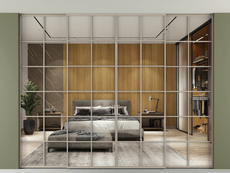 Перегородка Formato внутри проёма скрытое крепление в потолок 4 створки