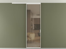 Перегородка Formato вдоль стены на потолок 1 створка