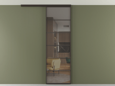 Перегородка Формато вдоль стены на потолок 1 створка