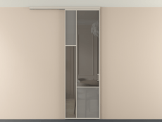 Перегородка Mosaic вдоль стены на потолок 1 створка