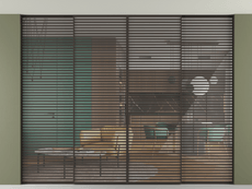 Перегородка Формато внутри проёма скрытое крепление в потолок 4 створки