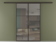 Перегородка Формато вдоль стены 2 створки