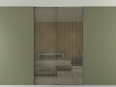 Перегородка Formato внутри проёма скрытое крепление в потолок 2 створки