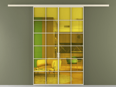 Перегородка Formato вдоль стены 2 створки