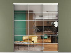 Перегородка Формато внутри проёма 3 створки с синхронным механизмом