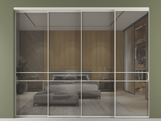 Перегородка Формато внутри проёма 4 створки с синхронным механизмом