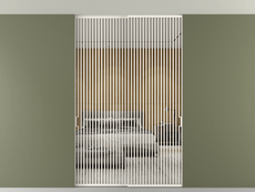 Перегородка Formato внутри проёма скрытое крепление в потолок 2 створки