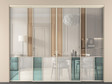 Перегородка Mosaic внутри проёма четырёхстворчатая