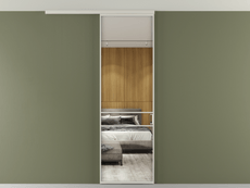 Перегородка Formato вдоль стены на потолок 1 створка