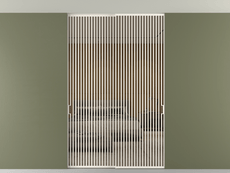 Перегородка Формато внутри проёма скрытое крепление в потолок 2 створки