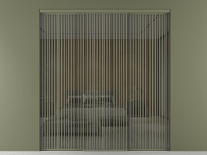 Перегородка Formato внутри проёма 3 створки