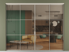 Перегородка Formato внутри проёма 4 створки