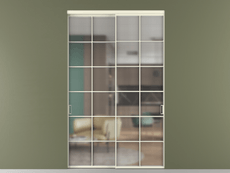 Перегородка Formato внутри проёма 2 створки