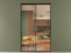 Перегородка Формато внутри проёма 2 створки