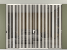 Перегородка Формато внутри проёма скрытое крепление в потолок 4 створки