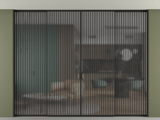 Перегородка Formato внутри проёма скрытое крепление в потолок 4 створки