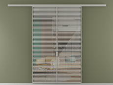 Перегородка Формато вдоль стены 2 створки