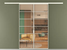 Перегородка Формато вдоль стены 2 створки