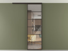 Перегородка Formato вдоль стены на потолок 1 створка