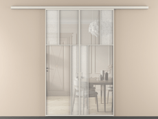 Перегородка Мозаик вдоль стены 2 створки