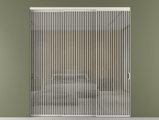 Перегородка Formato внутри проёма 3 створки с синхронным механизмом