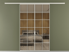 Перегородка Formato вдоль стены 2 створки